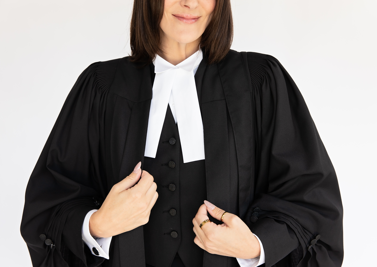 Women's barrister robe packages - Complete court attire for female lawyers