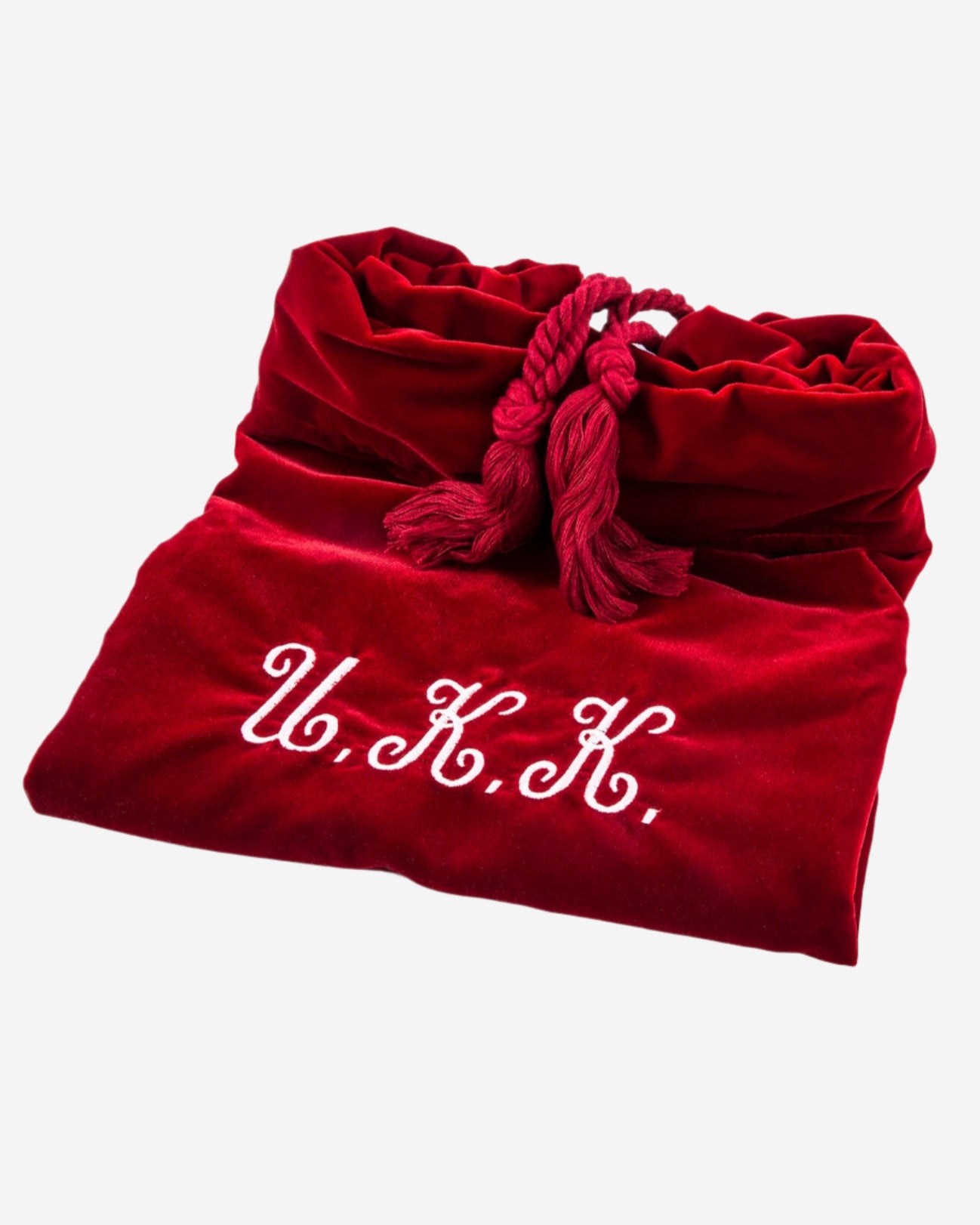 Monogrammed velour robe bag - included in women's KC package