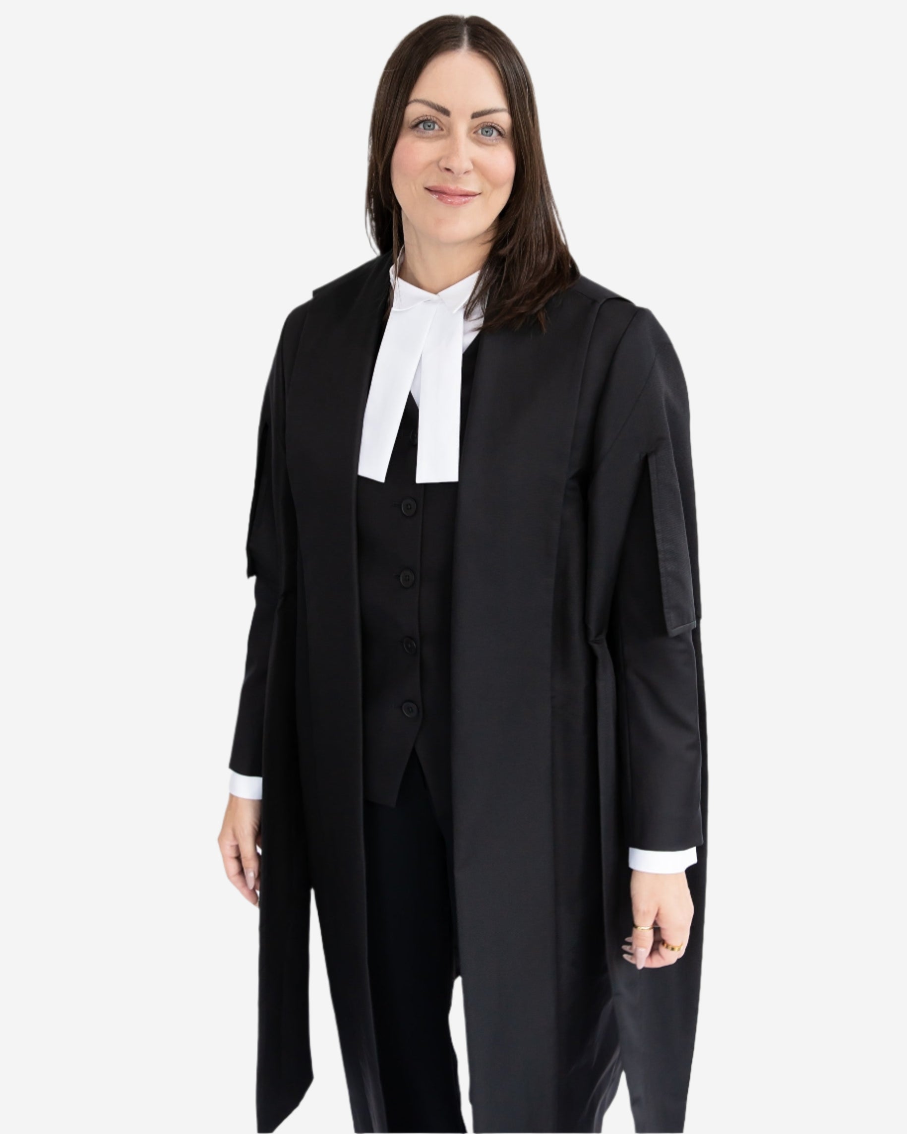 Women's KC silk robe with court shirt and tabs - Canadian legal attire